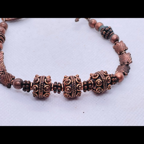 Healing copper beaded Bali/Boho style 8” bracelet - Picture 2 of 3